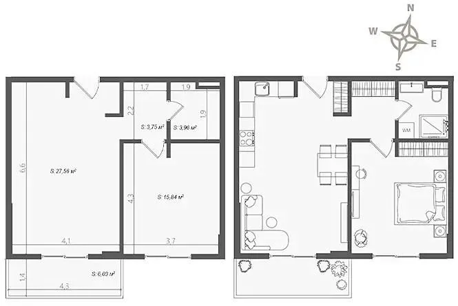 Prodaja, jednosoban stan, 57m², Bar, Crna Gora