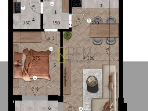 Sale, one bedroom apartment, 44m², Bar, Crna Gora - image 5