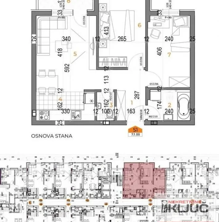 Prodaja, dvosoban stan, 56m², Bulevar patrijarha Pavla, Novi Sad Sve Podlokacije