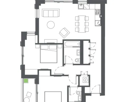 Prodaja, dvosoban stan, 102m², Boka Place, Tivat - image 11