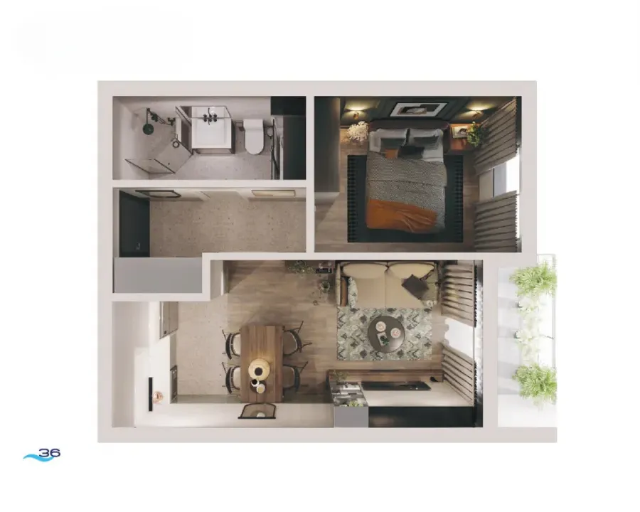 Prodaja, stan, 38m², Bečići, Budva