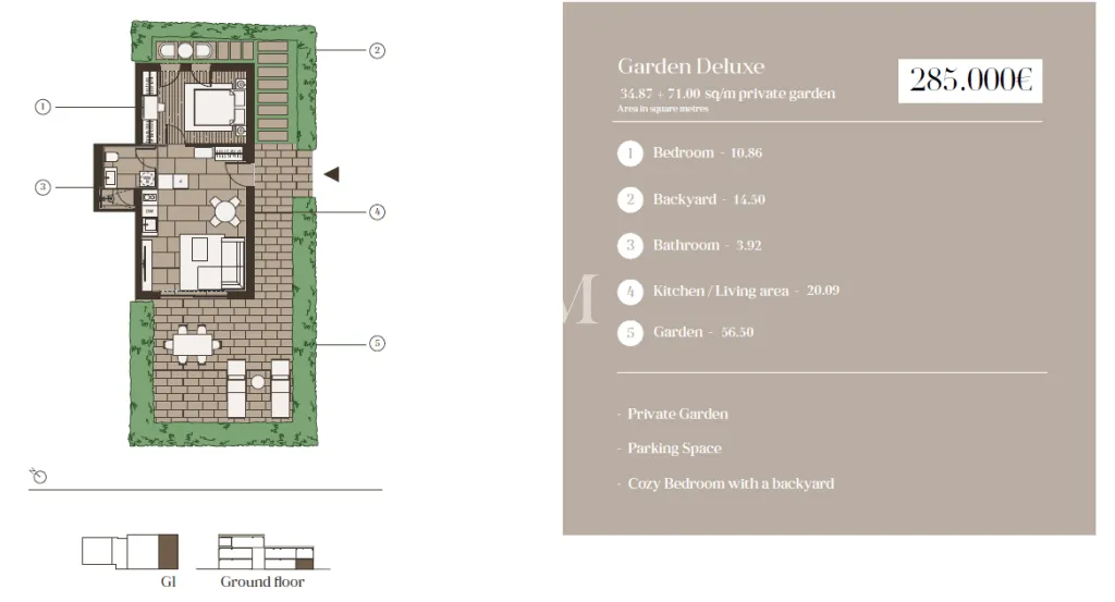 Prodaja, jednosoban stan, 35m², Marići, Tivat