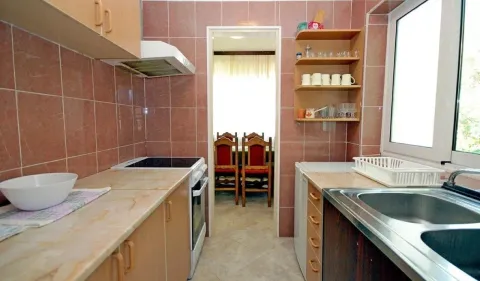 Manja kuhinja sa sudoperom, šporetom i zidnim pločicama. - image 38