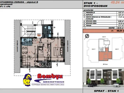 Prodaja, dvosoban stan, 42m², Adice, Novi Sad Sve Podlokacije - image 4