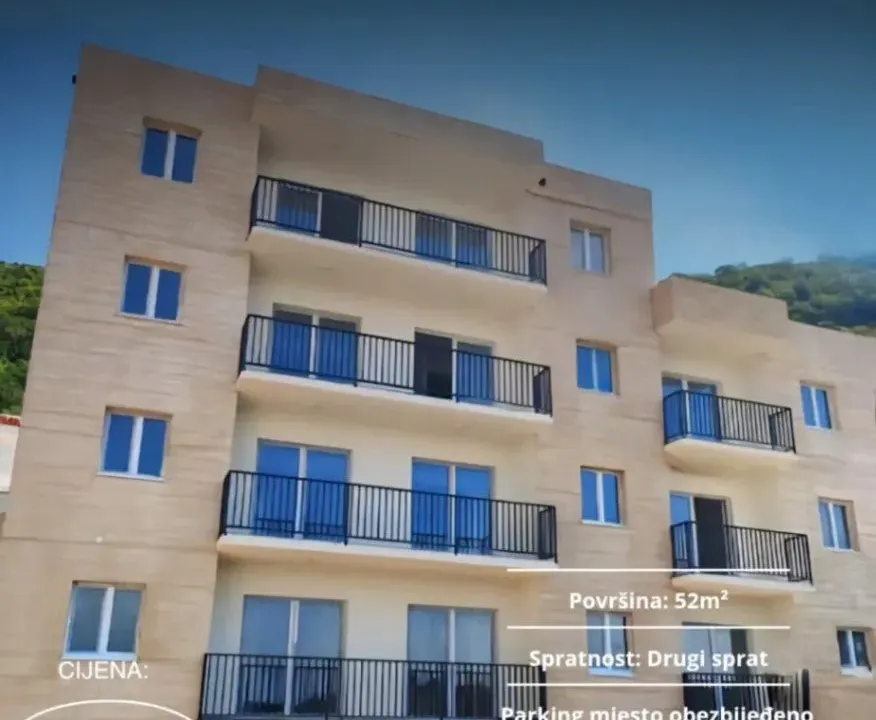Sale, two bedroom apartment, 52m², Petrovac, Budva