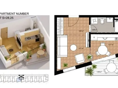 Sale, studio apartment, 28m², Bečići, Budva - image 2