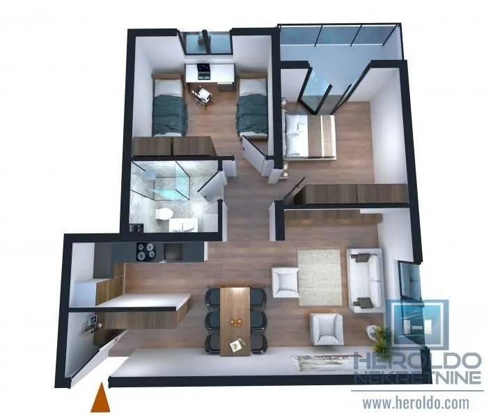Prodaja, trosoban stan, 76m², Centar, Jagodina