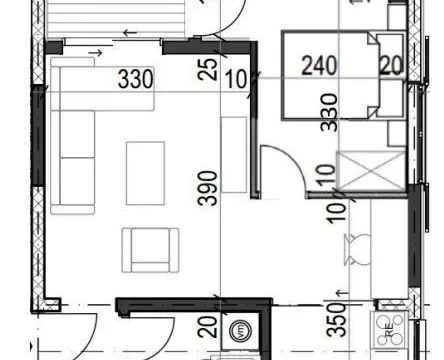 Prodaja, jednosoban stan, 37m², Radanovići, Kotor - image 3