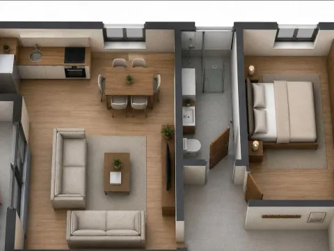 Sale, one bedroom apartment, 55m², Vezirov Most, Podgorica - image 7