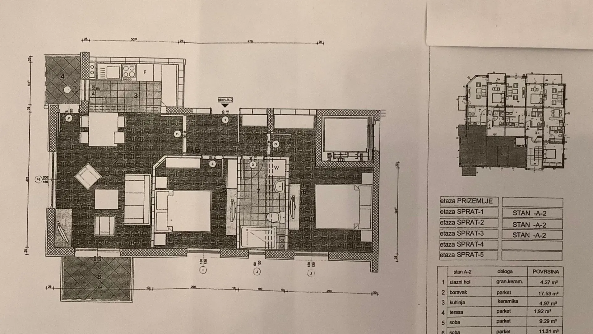 Sale, two bedroom apartment, 58m², Centar, Budva