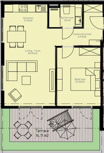 Prodaja, jednosoban stan, 5974m², Tivat, Crna Gora