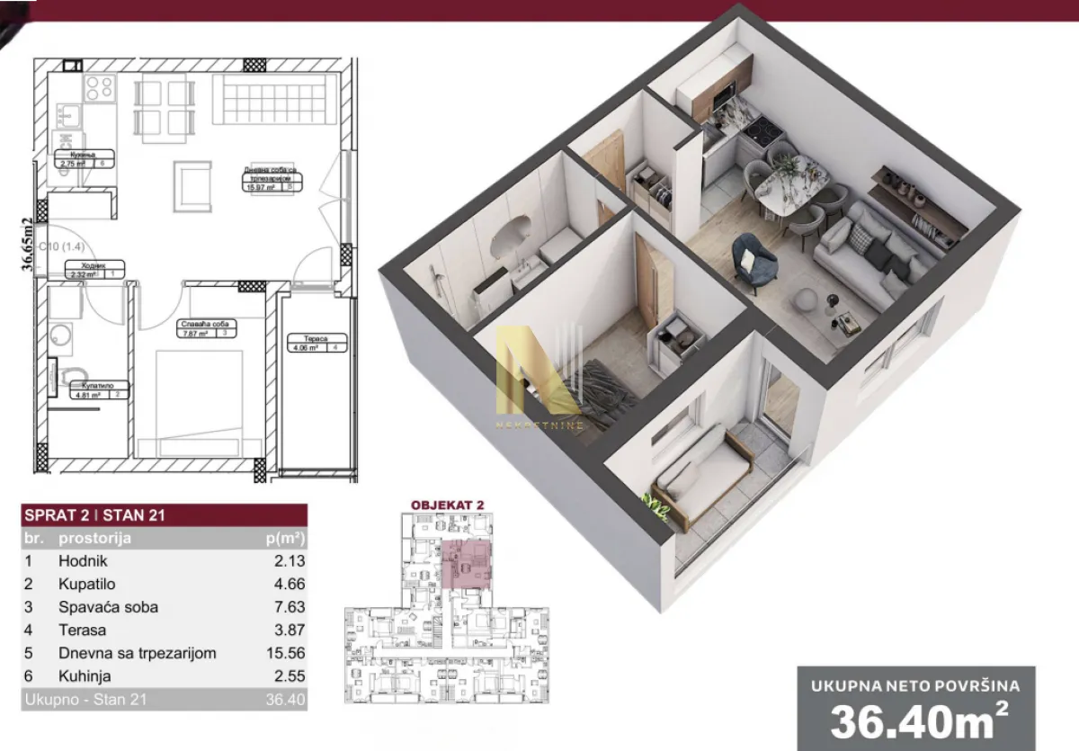 Prodaja, jednosoban stan, 36m², Telep, Novi Sad Sve Podlokacije