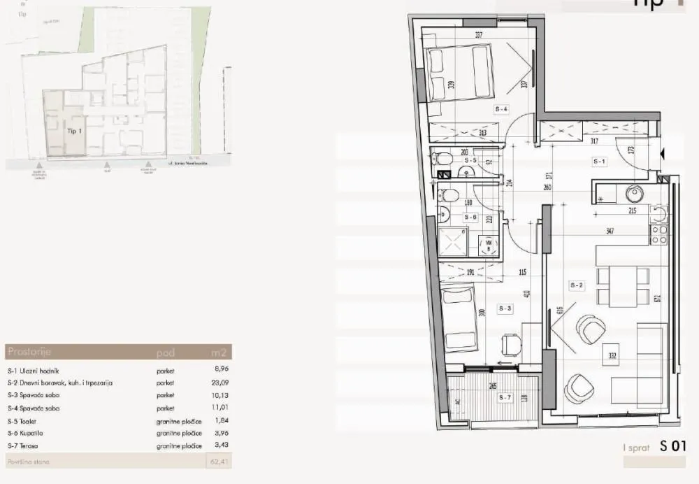 Prodaja, dvosoban stan, 63m², Medijana, Niš