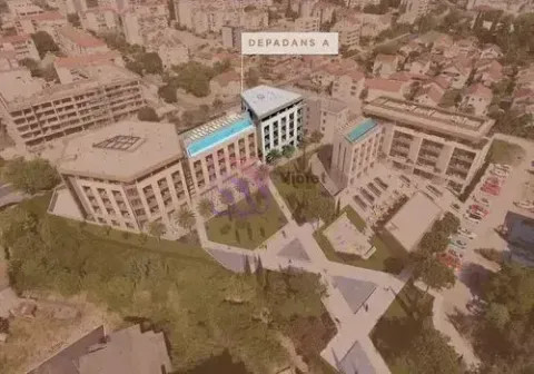 Pogled iz vazduha na kompleks zgrada sa označenim depadansom. - image 10