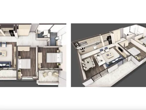 Sale, two bedroom apartment, 87m², Bjeliši, Bar