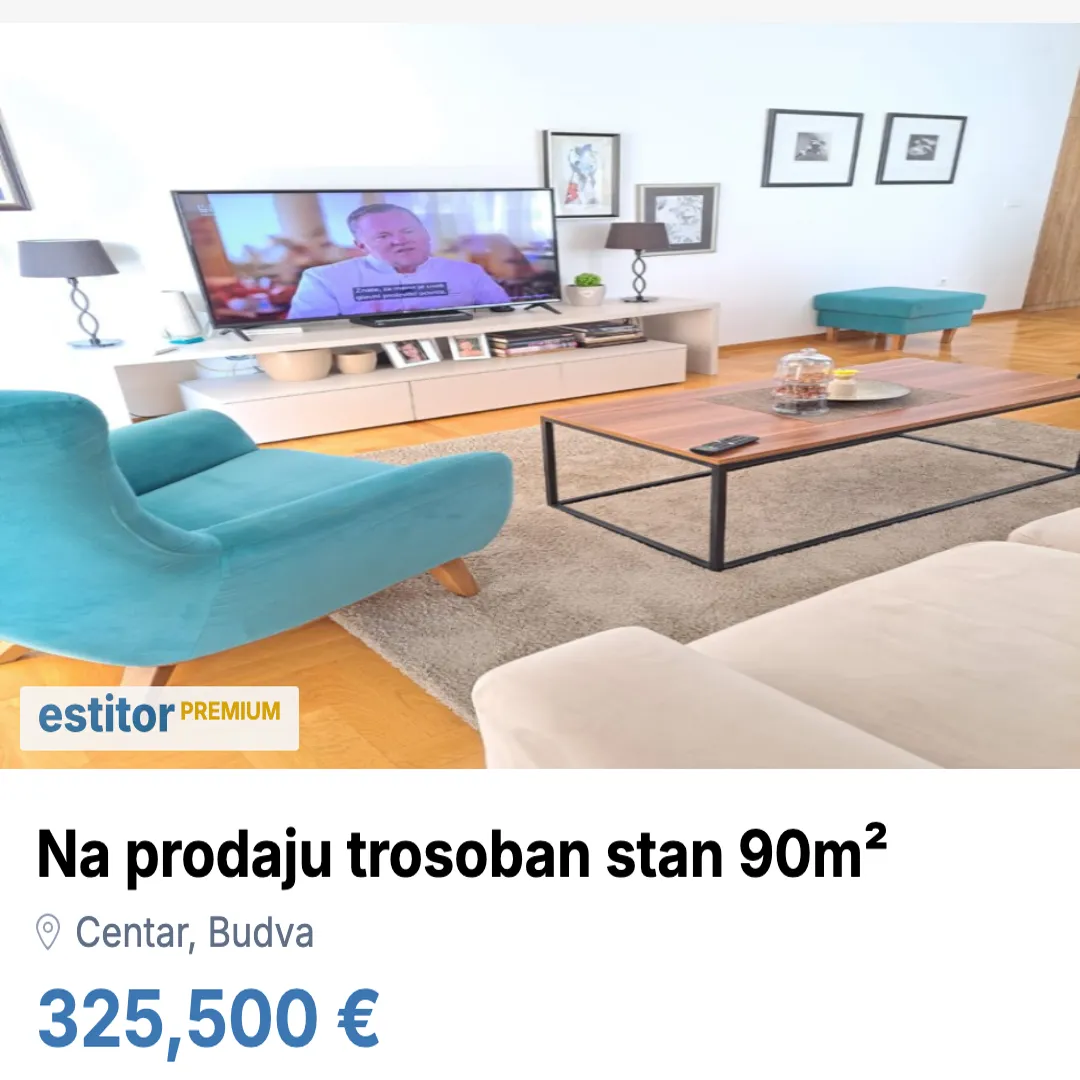 Sale, three bedroom apartment, 90m², Centar, Budva