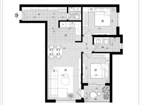 Sale, two bedroom apartment, 71m², Šušanj, Bar