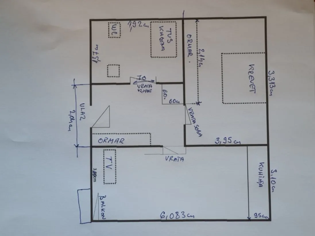 Izdavanje, jednosoban stan, 40m², Zlatica, Podgorica