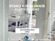 Rent, one bedroom apartment, 28m², Sutomore, Bar - image 1