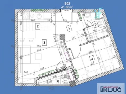 Sale, two bedroom apartment, 42m², Salajka, Novi Sad Sve Podlokacije - image 2