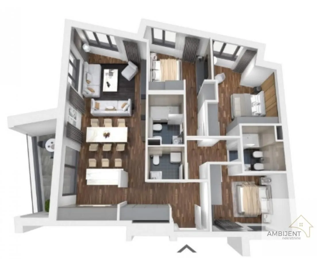 Sale, four bedroom apartment, 113m², Stari Grad, Beograd