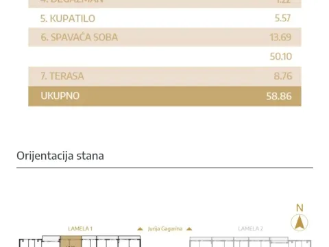 Sale, two bedroom apartment, 59m², Novi Beograd Blok 25, Novi Beograd Sve Podlokacije - image 13