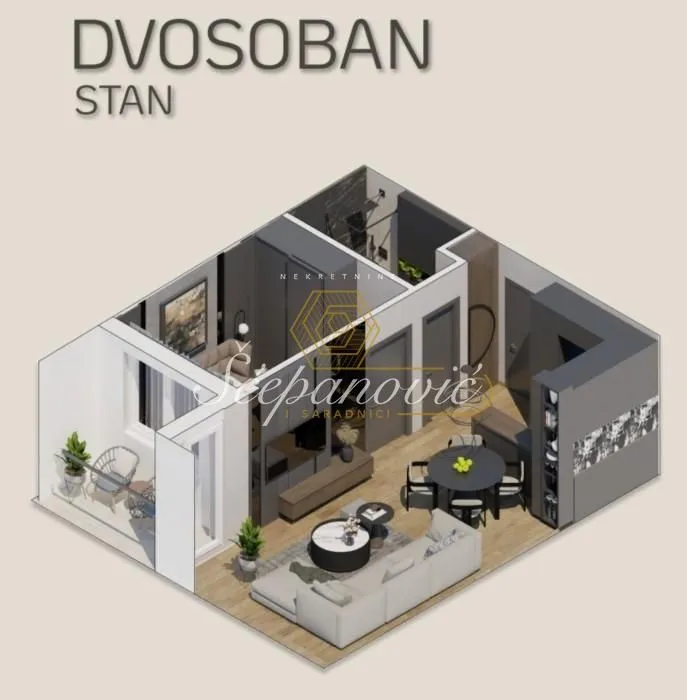 Sale, two bedroom apartment, 40m², Sajam, Novi Sad Sve Podlokacije