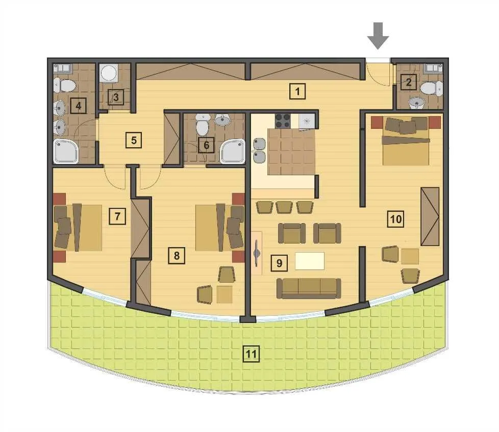Sale, three bedroom apartment, 169m², Petrovac, Budva