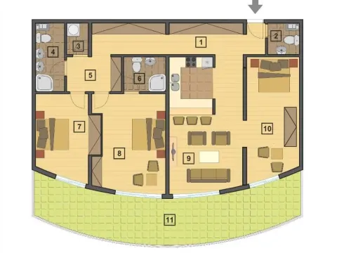 Sale, three bedroom apartment, 169m², Petrovac, Budva - image 1