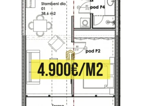Prodaja, dvosoban stan, 47m², Budva, Crna Gora - image 6