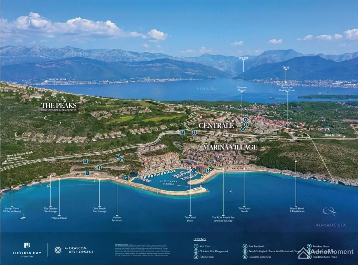 Sale, two bedroom apartment, 100m², Luštica Bay, Tivat