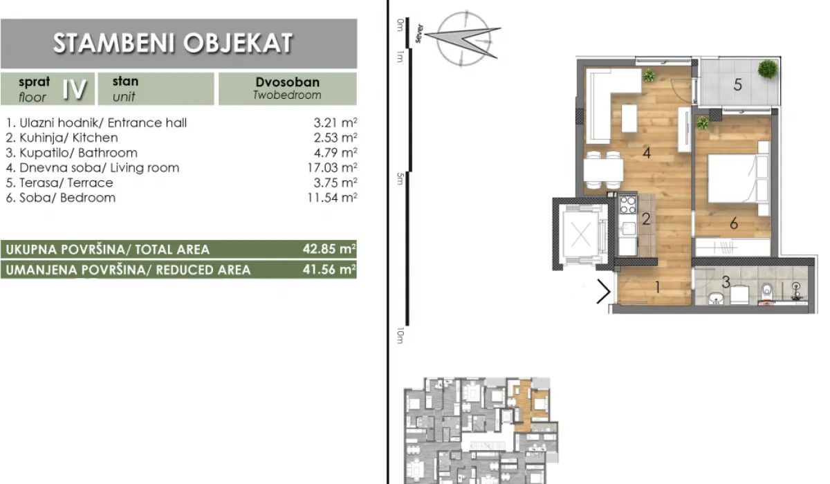 Prodaja, dvosoban stan, 42m², Bulevar Oslobodjenja, Novi Sad Sve Podlokacije