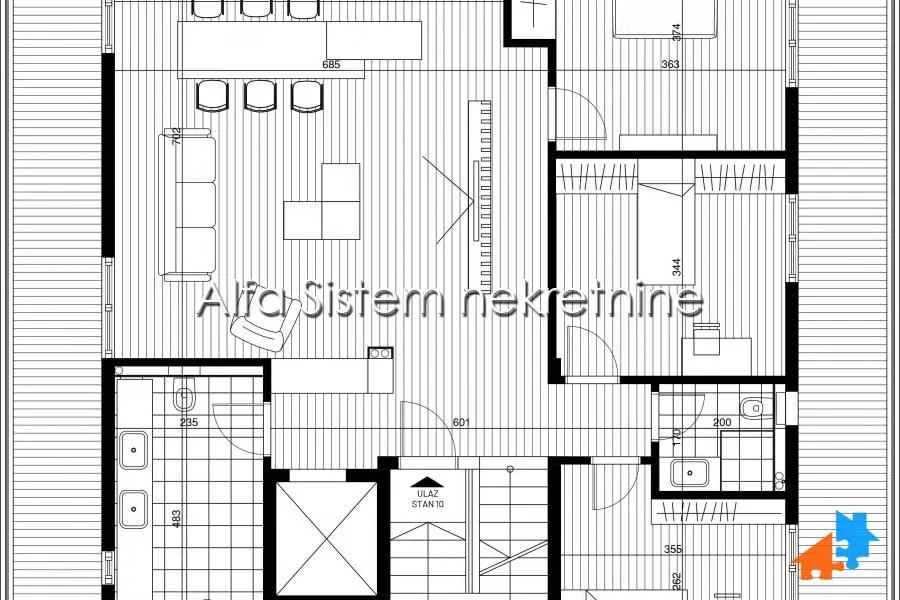 Rent, four bedroom apartment, 144m², Voždovac Sve Podlokacije, Beograd