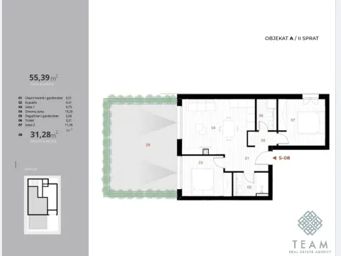 Prodaja, dvosoban stan, 55m², Orahovac, Kotor - image 3