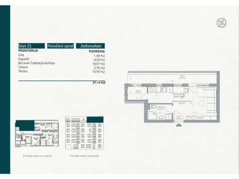Prodaja, jednosoban stan, 37m², Bežanija, Beograd - image 2
