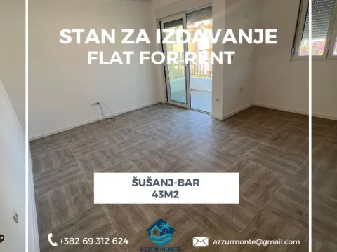 Rent, apartment, 43m², Šušanj, Bar