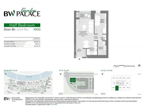 Sale, two bedroom apartment, 44m², Savski Venac, Beograd - image 2