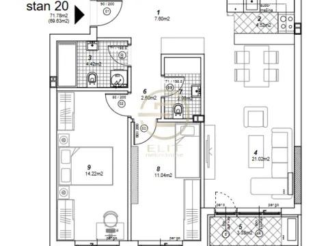 Sale, three bedroom apartment, 69m², Telep, Novi Sad Sve Podlokacije - image 1