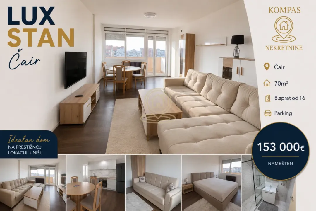 Sale, three bedroom apartment, 70m², Medijana, Niš