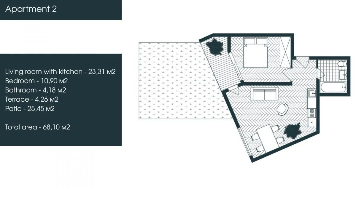 Prodaja, jednosoban stan, 68m², Donja Lastva, Tivat