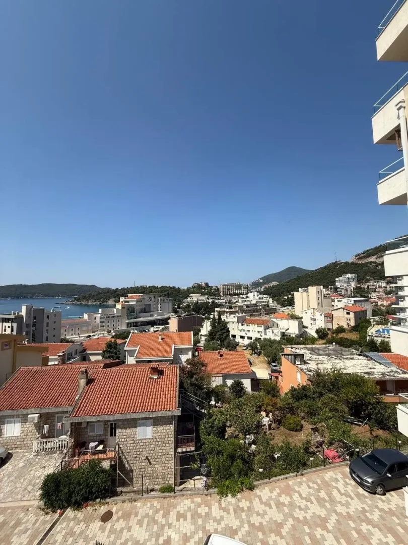 View from the terrace overlooking the neighborhood, hills, and sea.