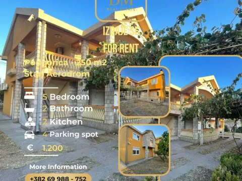 Izdavanje, kuća, 250m², Stari Aerodrom, Podgorica - image 1