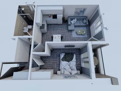 Sale, one bedroom apartment, 45m², Ilino, Bar - image 4