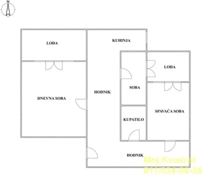 Sale, two bedroom apartment, 58m², Labudovo Brdo, Beograd - image 9
