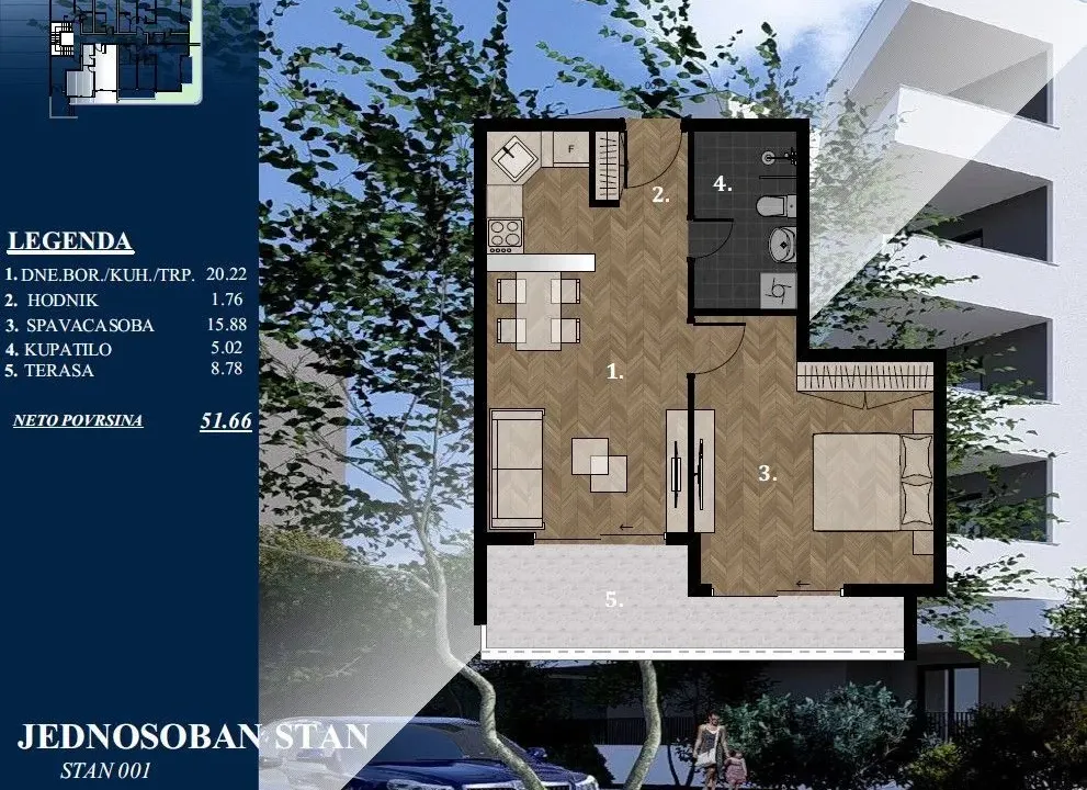 Sale, one bedroom apartment, 52m², Ulcinjsko Polje, Ulcinj