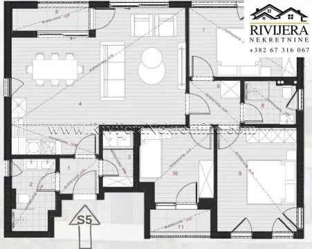 Prodaja, trosoban stan, 91m², Dobrota, Kotor - image 8