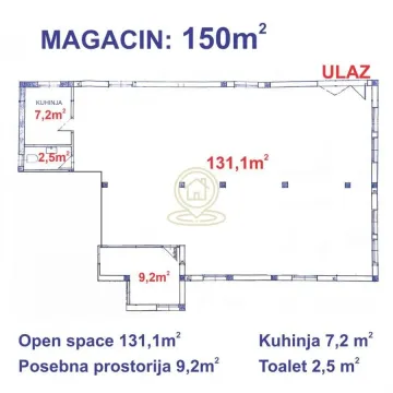 Floor plan of the warehouse showing the room layout and square footage. - image 11