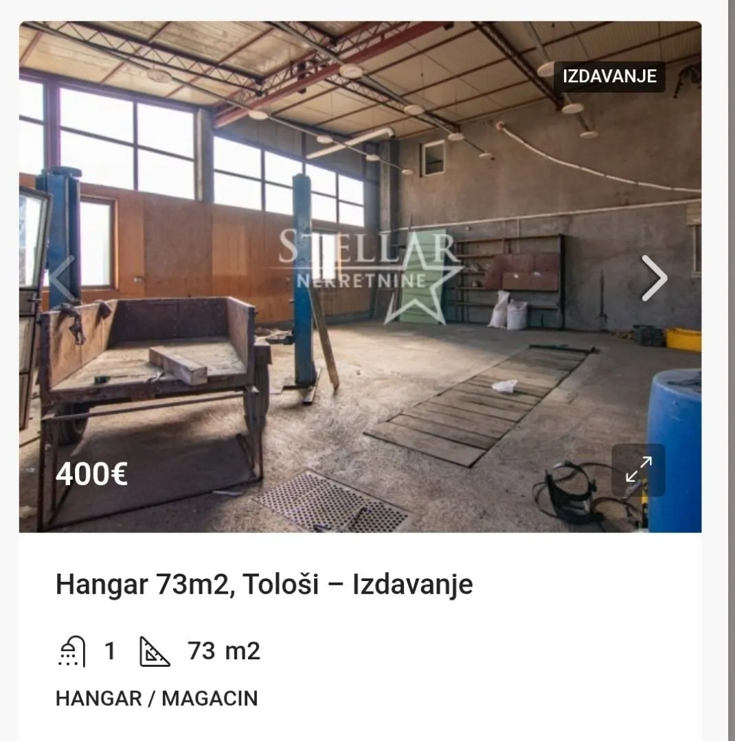 Izdavanje, poslovni prostor, 73m², Tološi, Podgorica