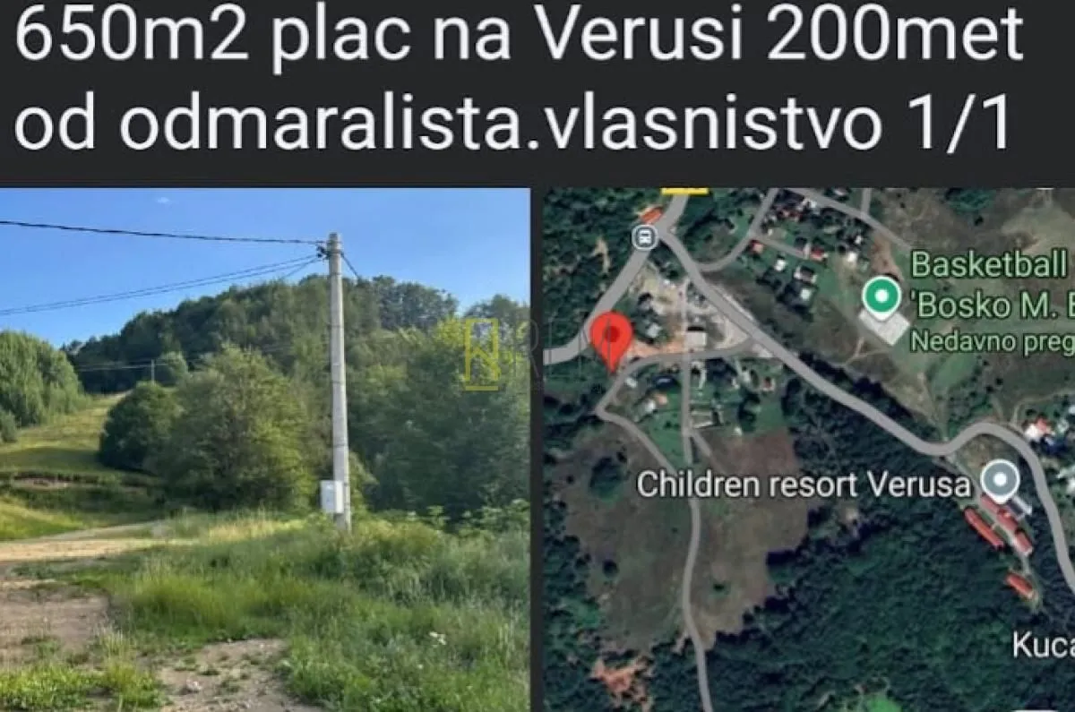 Prodaja, plac, 600m², Veruša, Podgorica