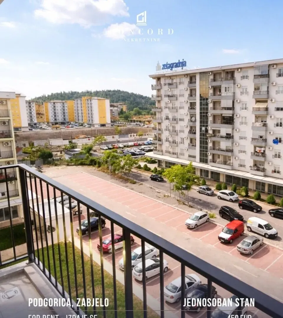 Rent, one bedroom apartment, 41m², Zabjelo, Podgorica